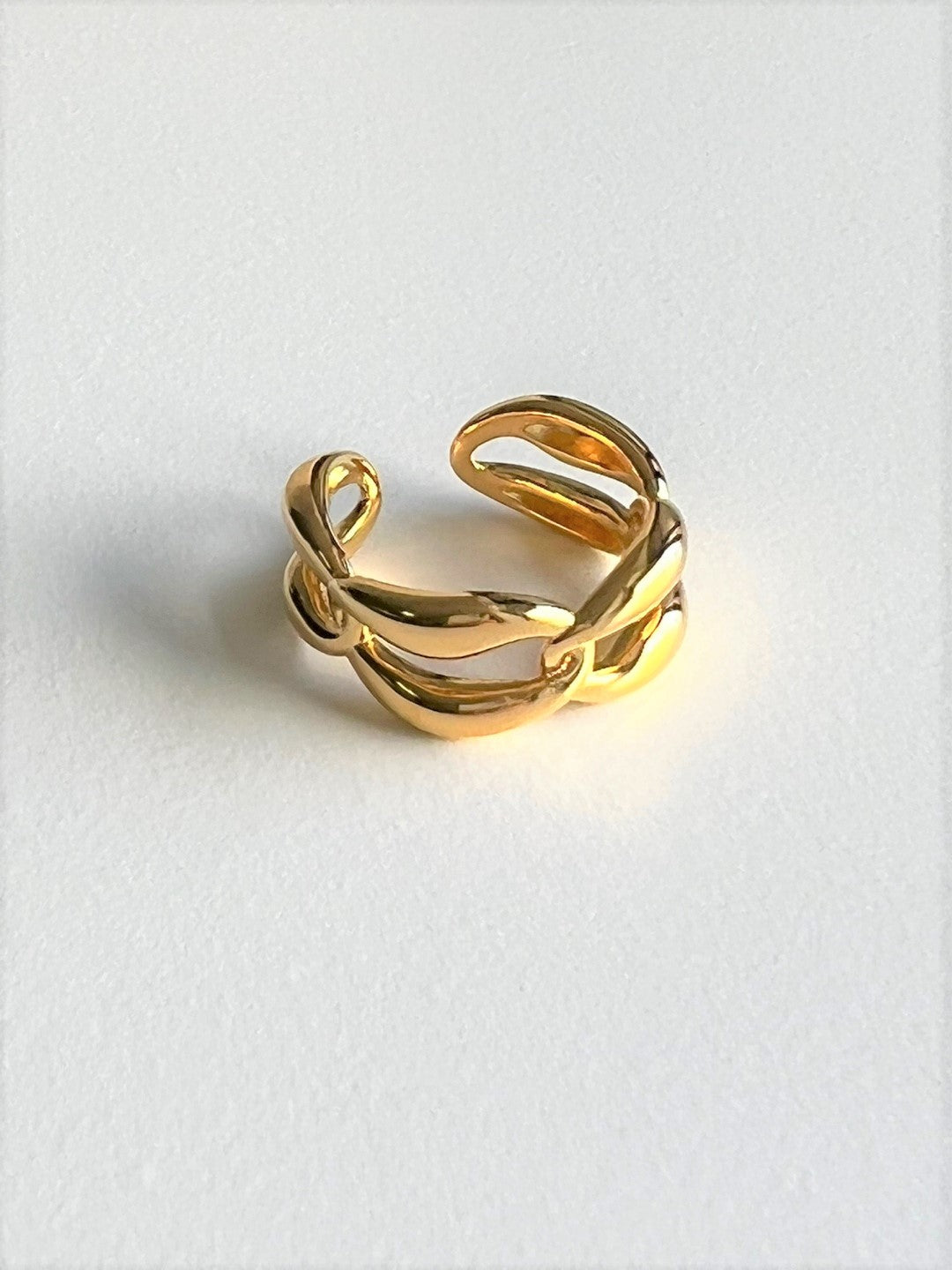 Corfu Curb Chain Silver Ring