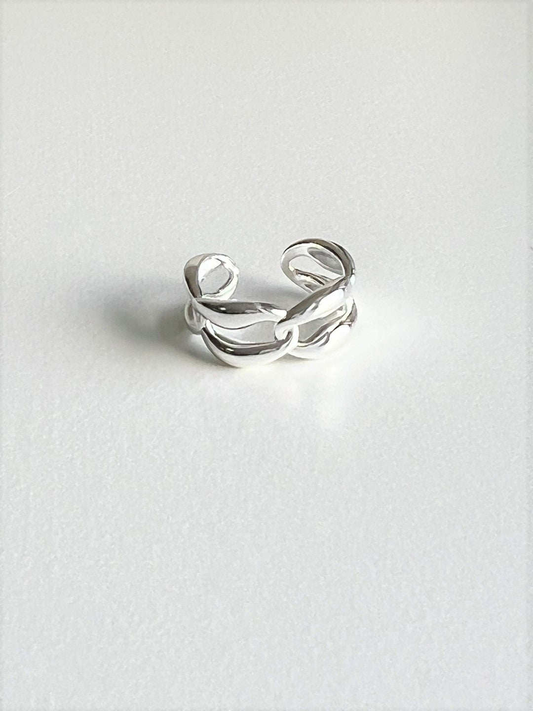 Corfu Curb Chain Silver Ring