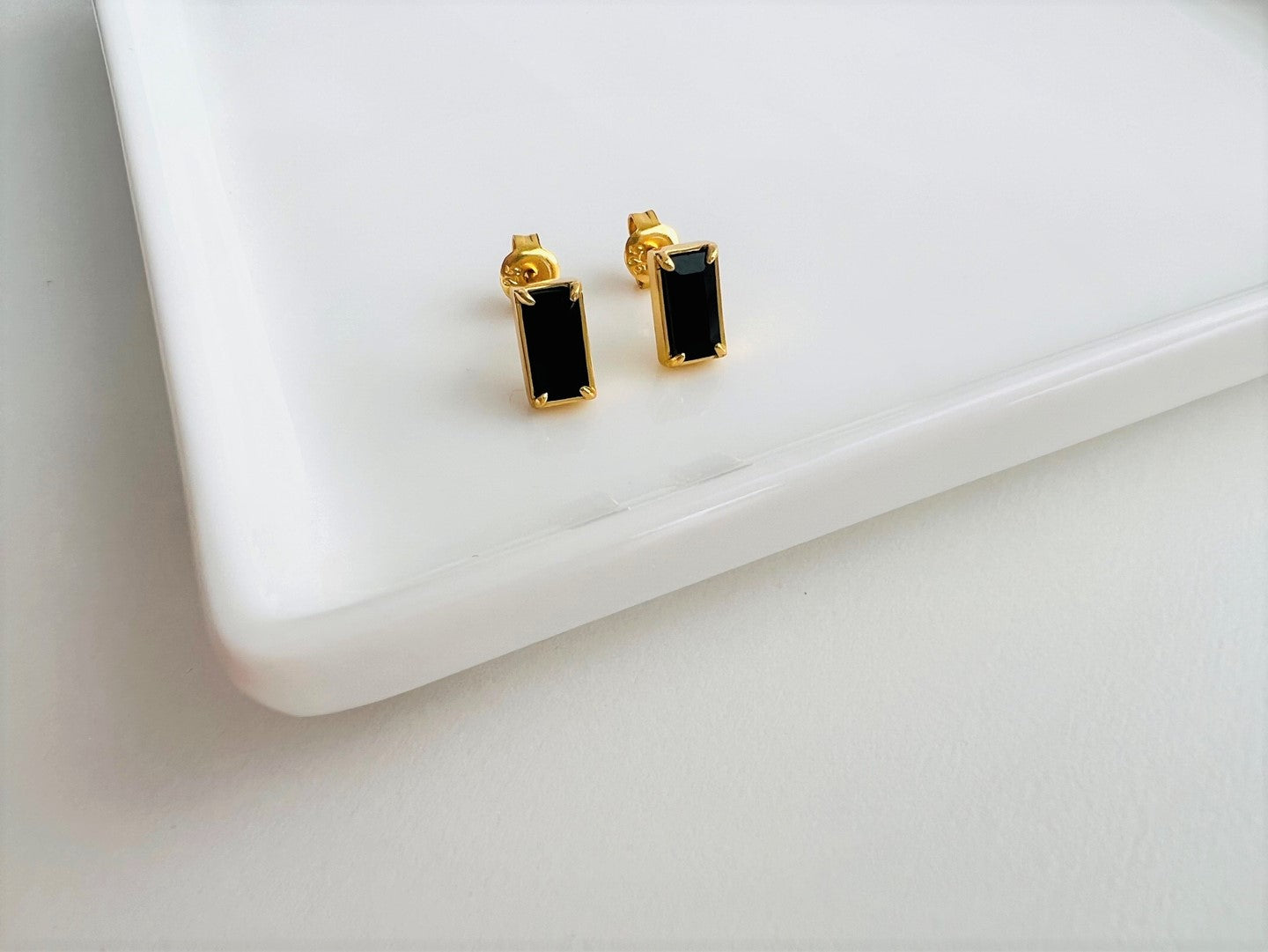Eloise Black Cubic Zirconia Earrings