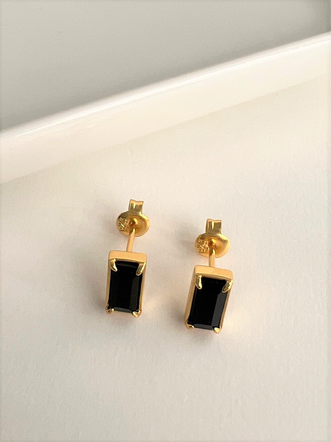 Eloise Black Cubic Zirconia Earrings