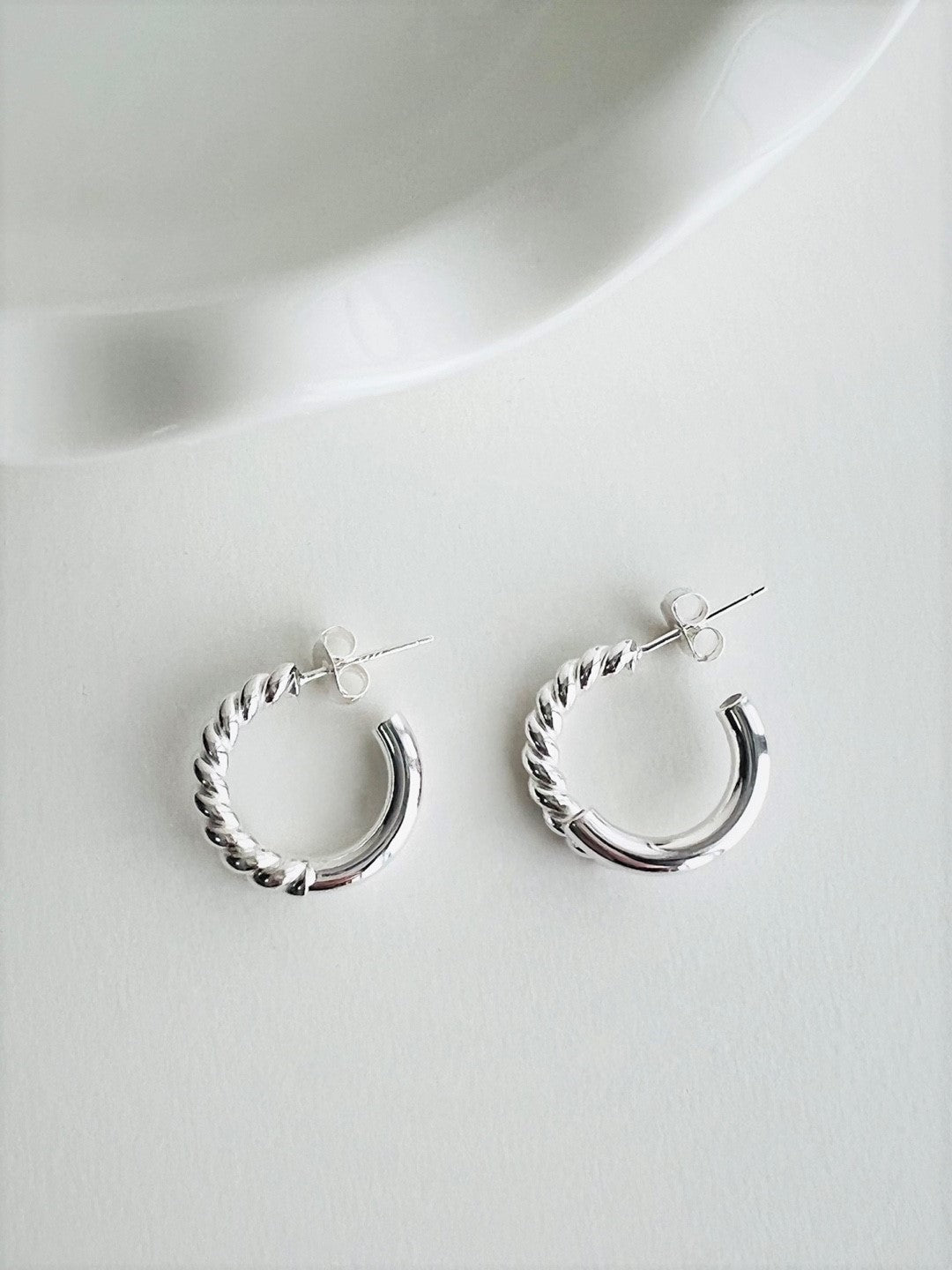 Emma Classic Hoop Silver Earrings