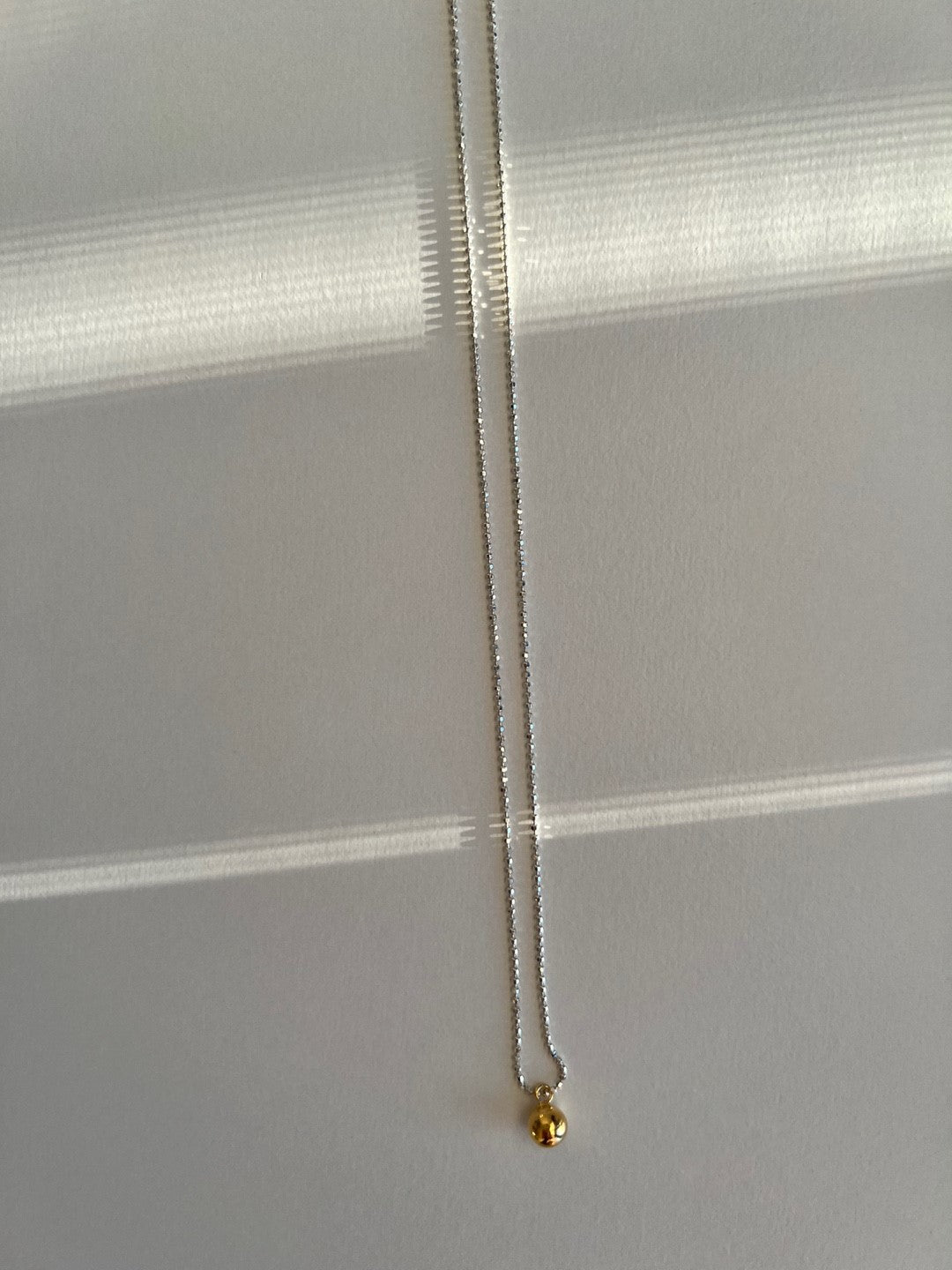 Los Little Gold Ball Silver Necklace
