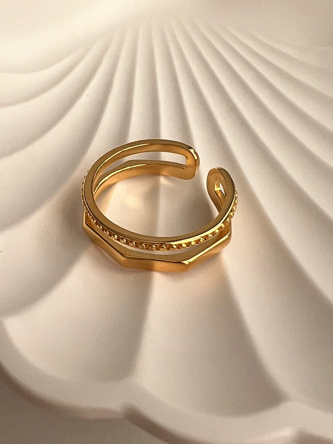 Brava Hexagon Open Ring