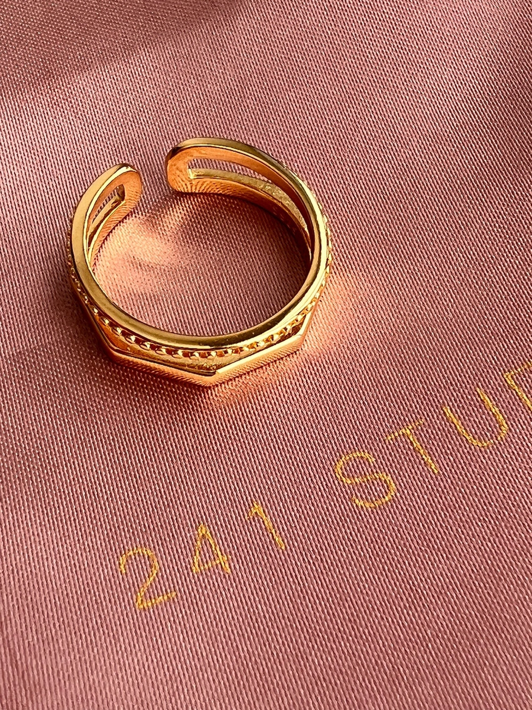 Brava Hexagon Open Ring