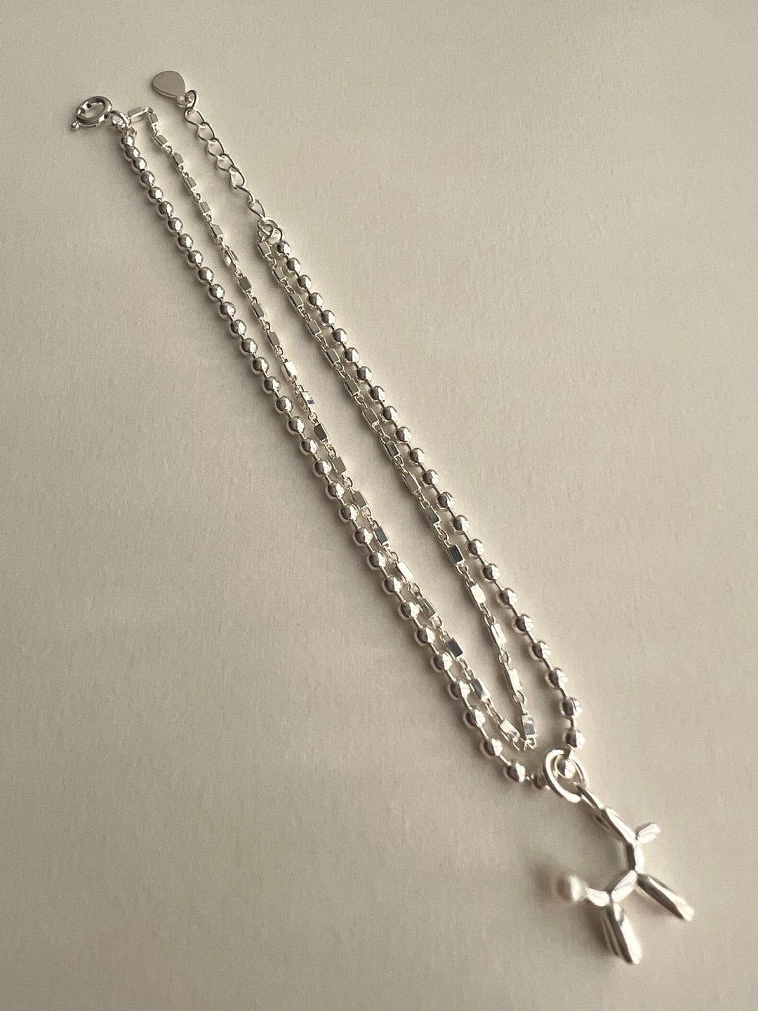 Ava Double Chain Silver Bracelets