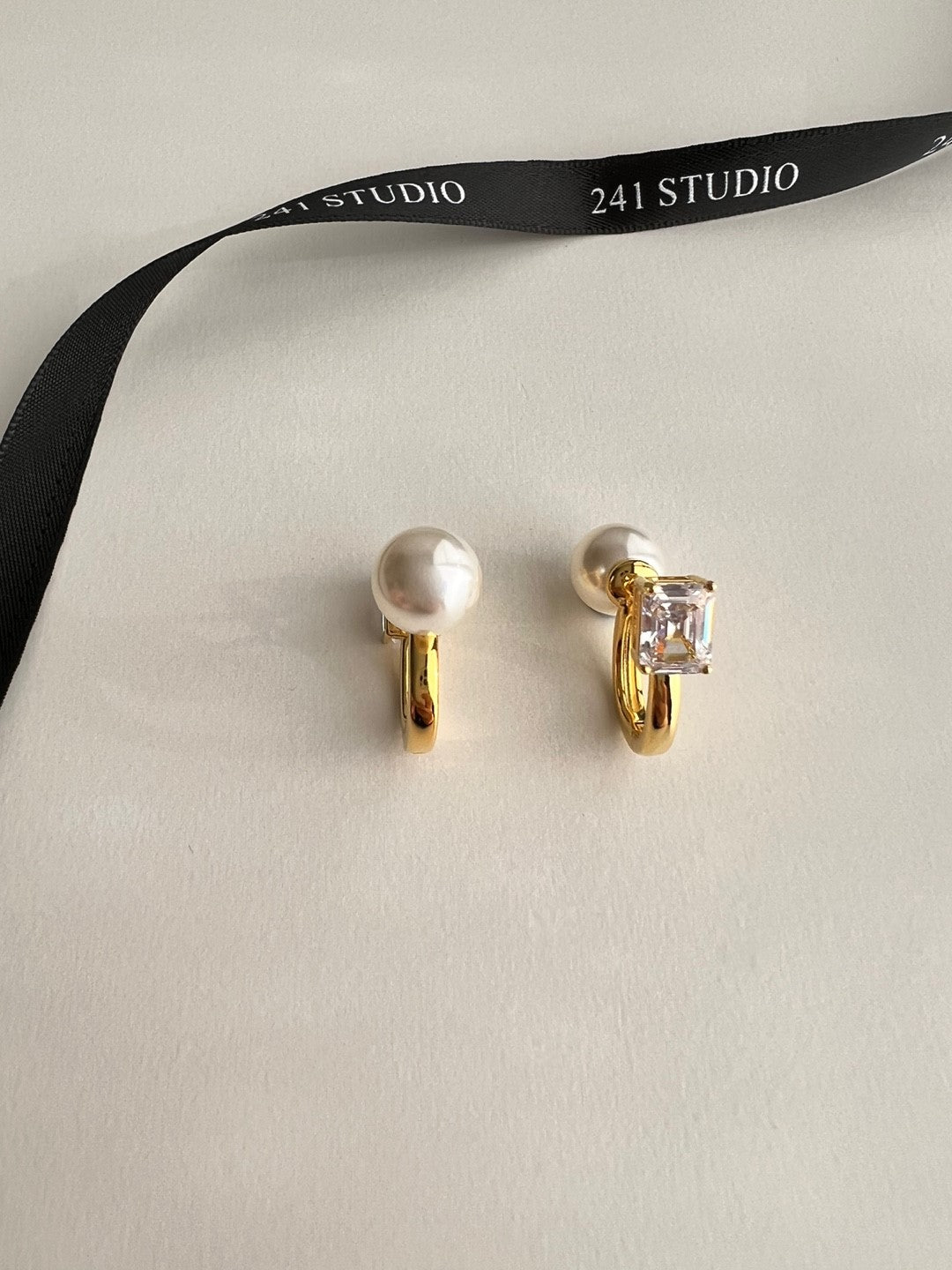 Ios Two Style Gold Earrings