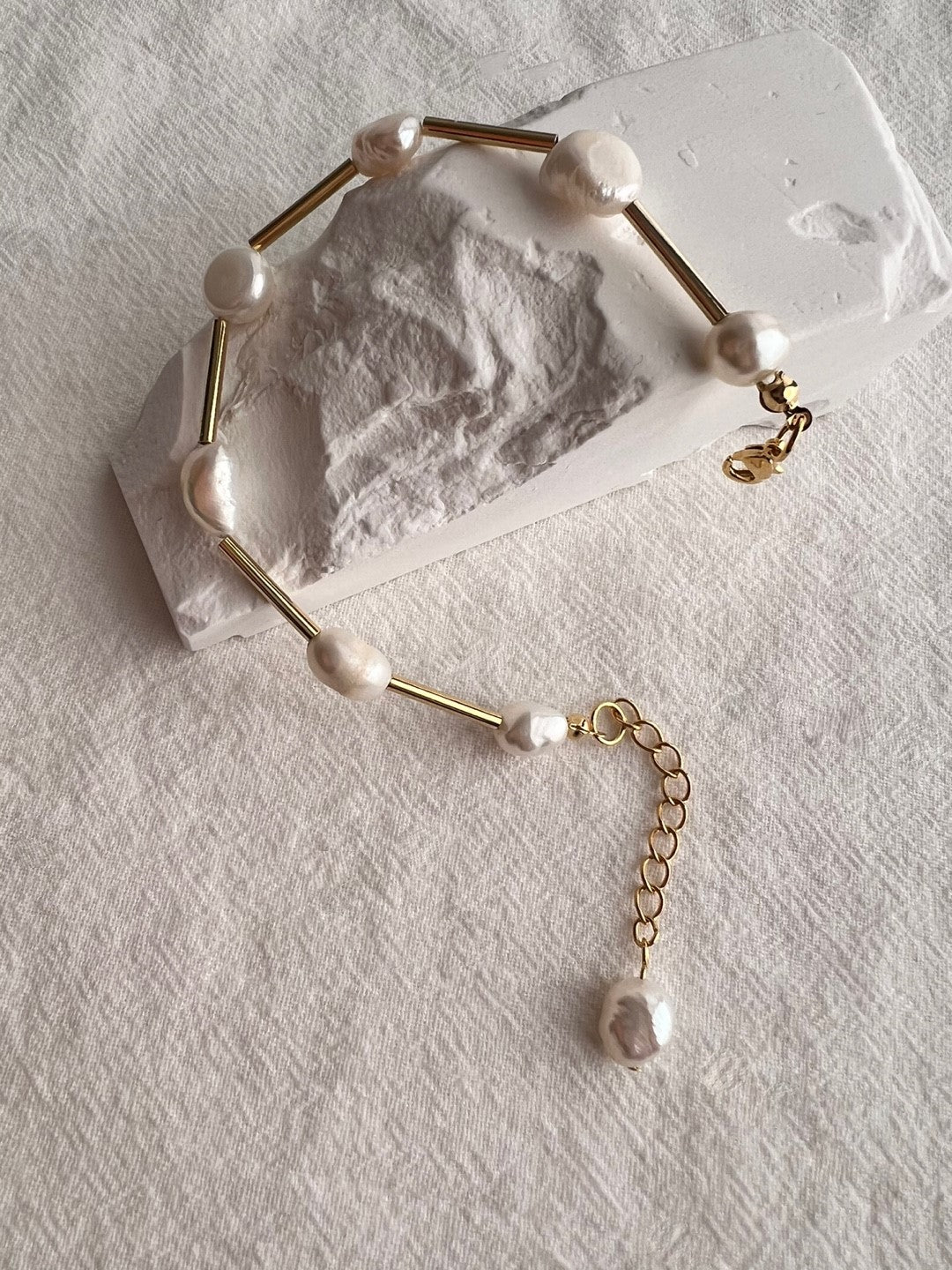Milly Freshwater Pearl Brass Bracelets