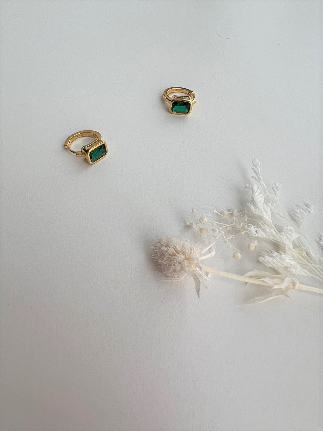 Kos Classic Green Gold Earrings