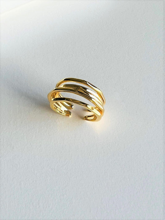 Tilos Irregular Chic Silver Ring