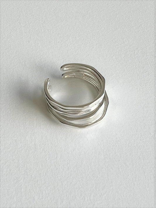 Tilos Irregular Chic Silver Ring