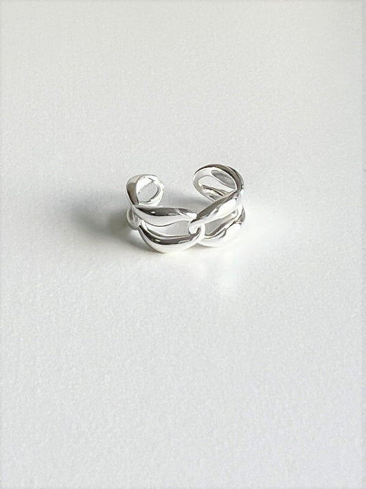 Corfu Curb Chain Silver Ring
