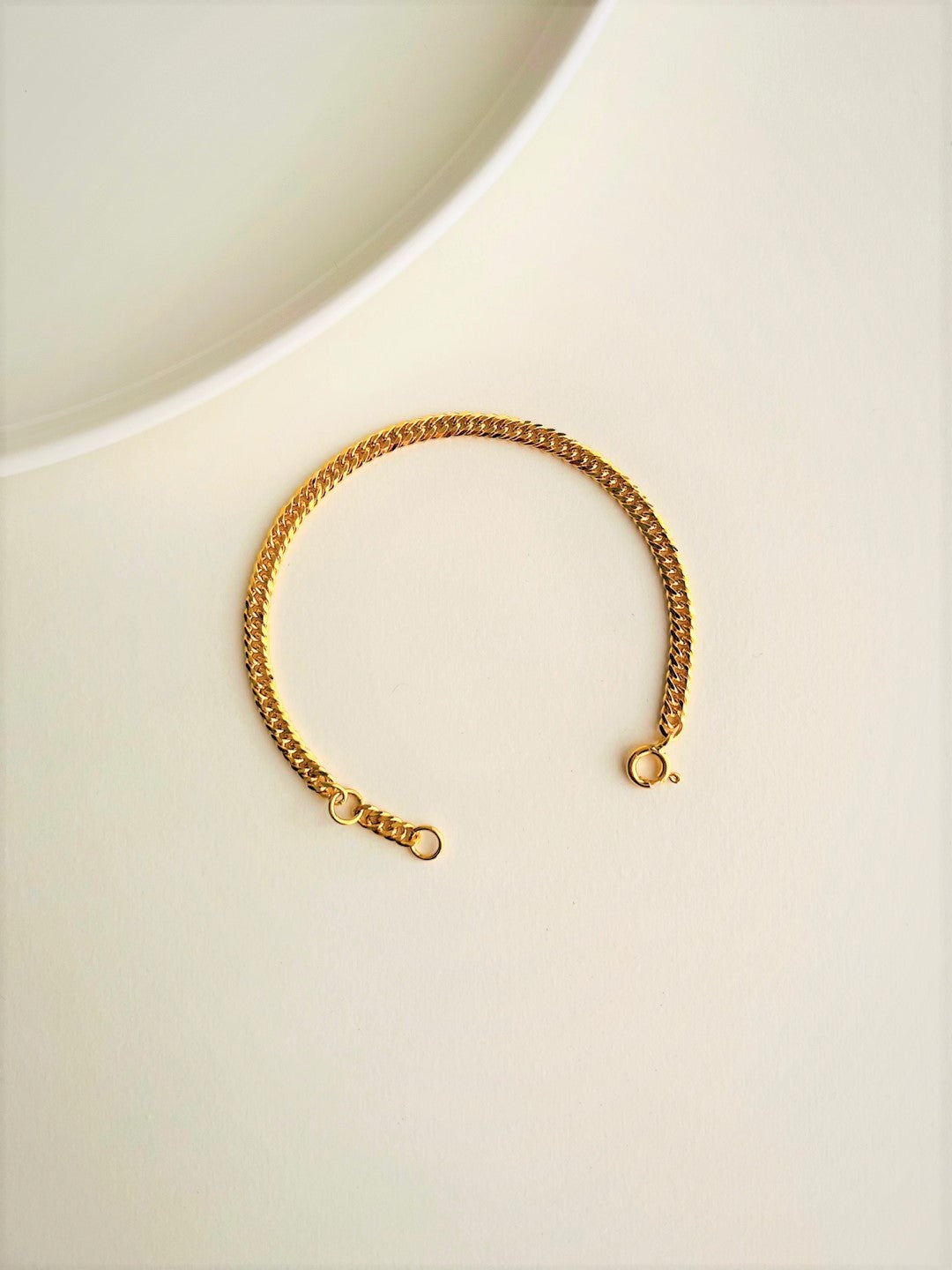 Thasos Simple Curb Chain Silver Bracelets