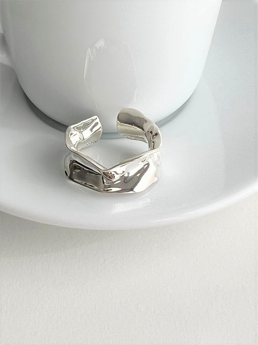 Lesbos Modern Chic Silver Ring