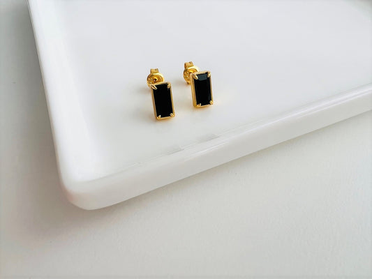 Eloise Black Cubic Zirconia Earrings