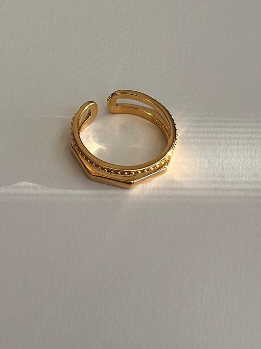 Brava Hexagon Open Ring