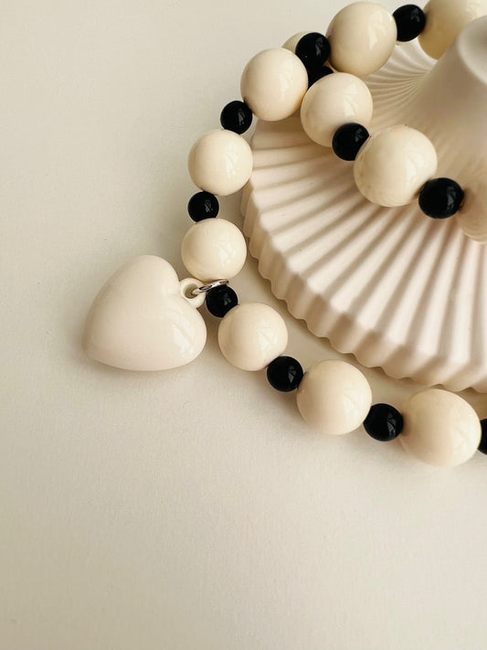 Taylor White Heart Necklace