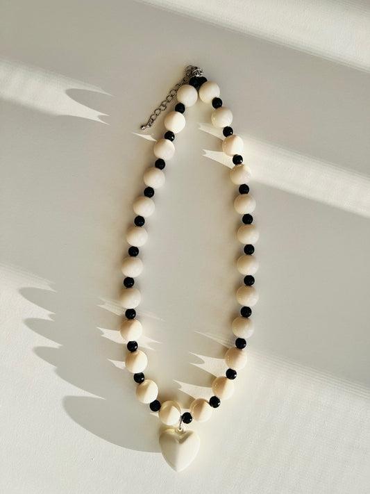 Taylor White Heart Necklace