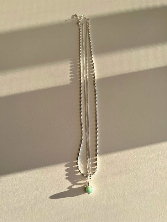 Alimia Moonstone Double Chain Necklace