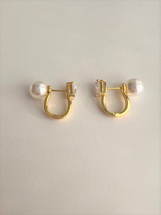 Ios Two Style Gold Earrings
