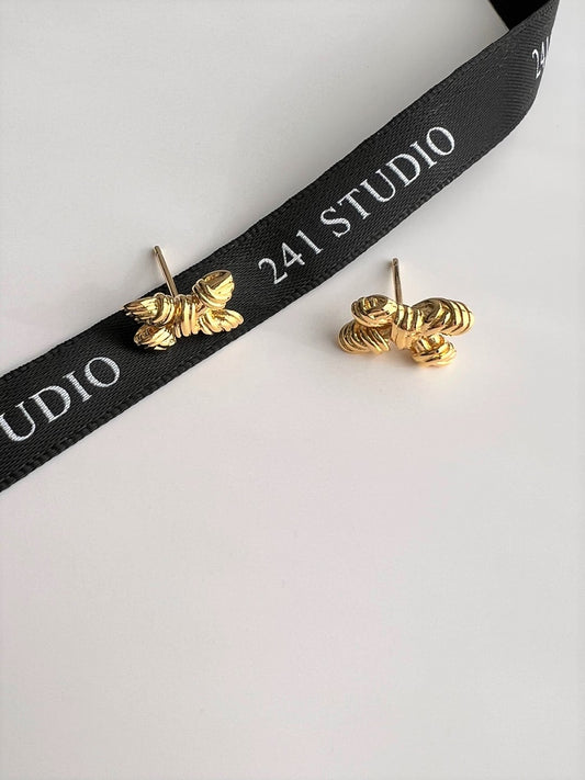 Samos Cute Twisted Bow Studs