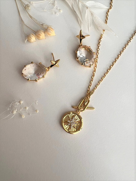 Kos Drop Sparkling Earrings