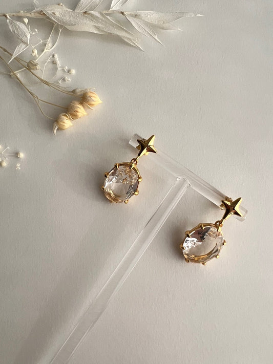 Kos Drop Sparkling Earrings