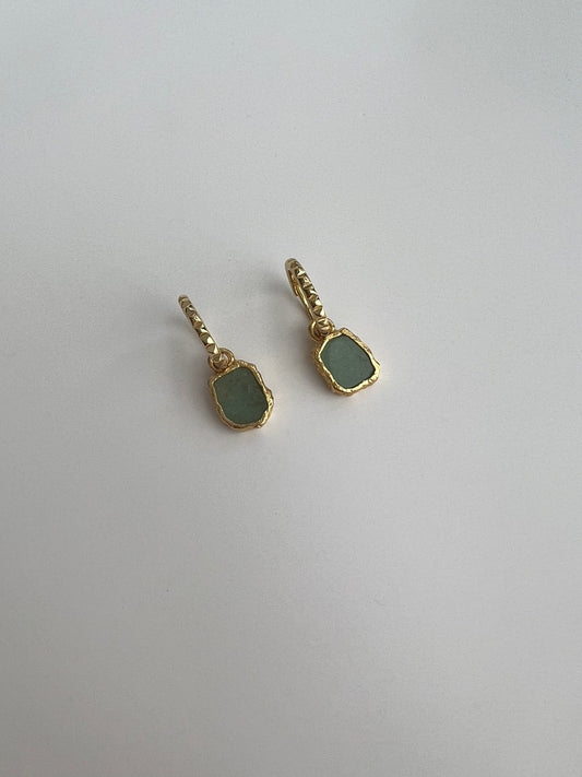 Sisi Moonstone Gold Earrings