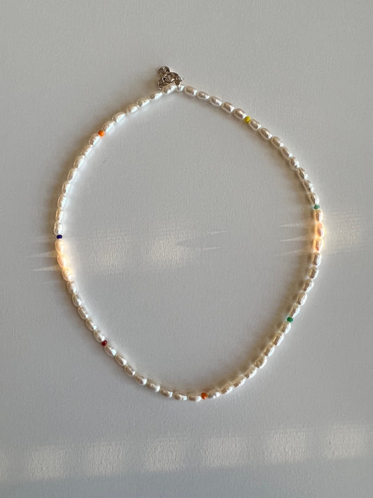 Coco Freshwater Pearl Rainbow Choker