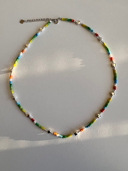 Summer Rainbow Bead Choker