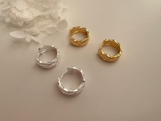 Kris Chess Hoop Earrings