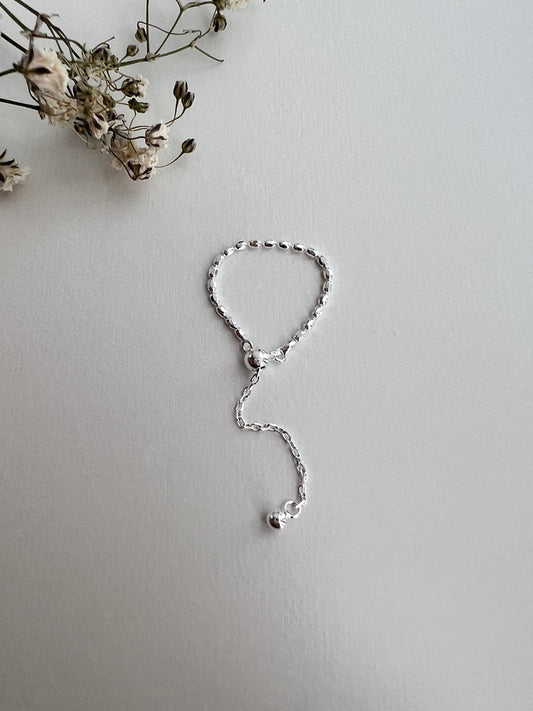 Coco Soft Chain Adjustable Silver Ring