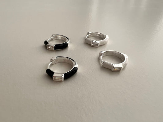 Kos B&W Hoop Earrings