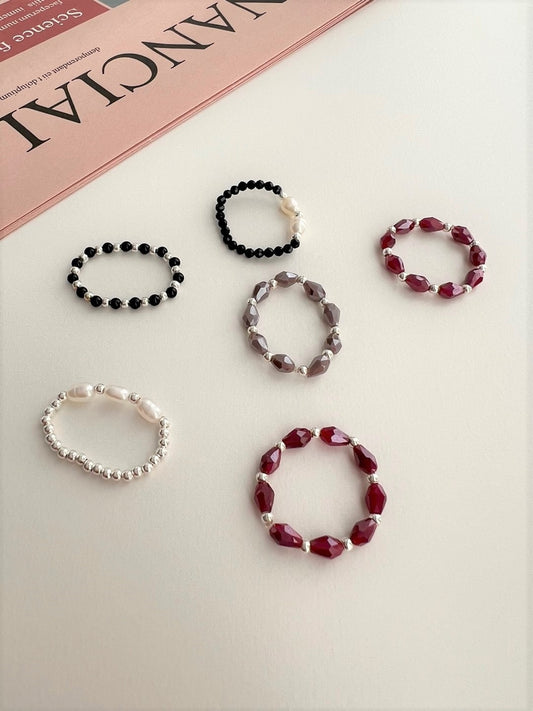 Summer Bead Elastic Rings